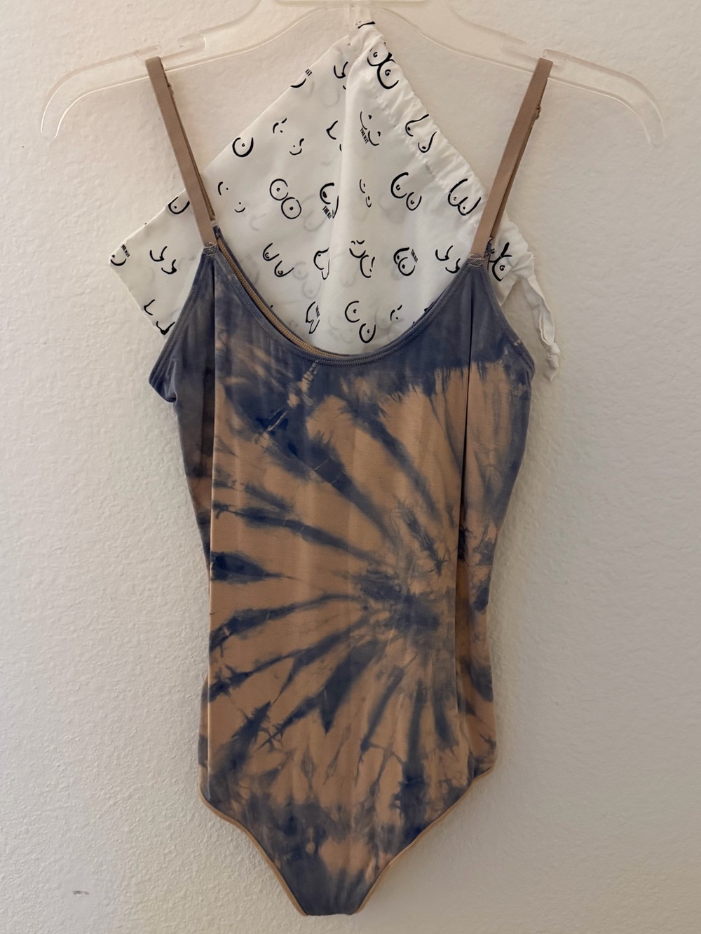 Kit Undergarments Tank Bodysuit in Blue Tye Dye NWOT Size 4 (L/XL)